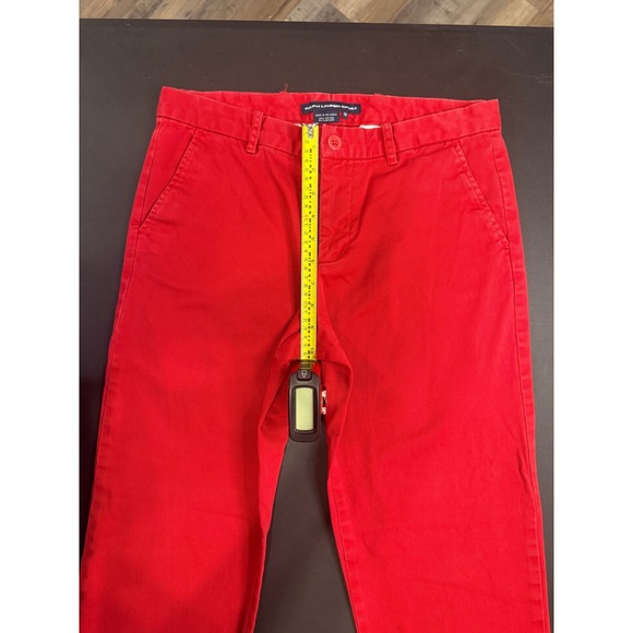 Ralph Lauren Sport Womens Red Chino Pants Straight Leg Size 10 Stretch Cotton - Picture 6 of 10